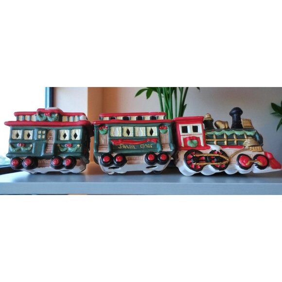 Holiday Trim 3pc. Porcelain Train Set - Picture 5 of 16